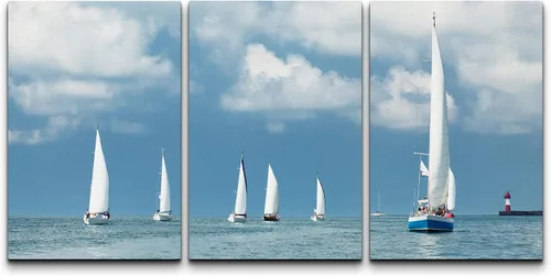 Vista 29 de wall26 Lienzo enmarcado para pared, juego de arte exótico tropical, océano, mar, avión, puesta de sol, transporte, fotografía, realismo, decorativo