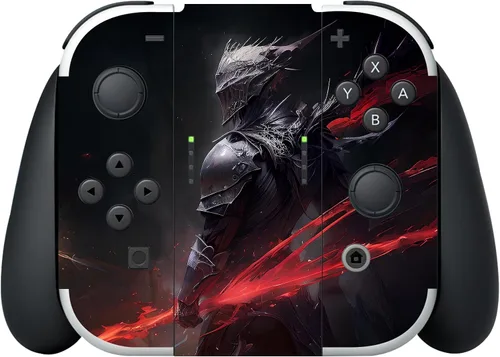 Vista 7 de PlayVital Full Set Protective Stickers for Nintendo Switch OLED Model, Customized Vinyl Decal Skins for Switch OLED Console & Joycon & Dock & Grip