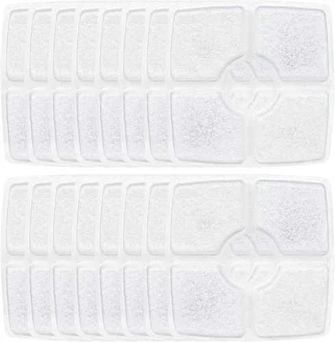 Vista 9 de Wonder Creature Filtro de fuente Cat para fuente de agua cúbica para gatos, 4 filtros de carbono y 2 esponjas de prefiltro, filtro elíptico