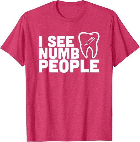 Vista 24 de I see Numb People - Camiseta de regalo para dentista dental, Negro, S