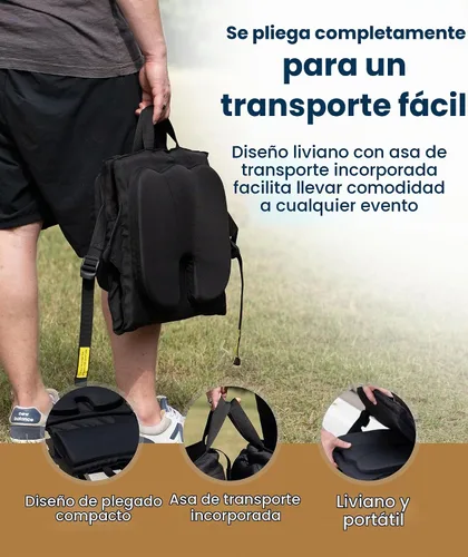 Vista 7 de Everlasting Comfort Asientos de estadio con soporte de respaldo, sillas ajustables de espuma viscoelástica con respaldo y cojín, portátil, cojín