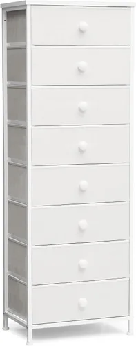 Vista 11 de Crestlive Products Tocador alto, torre de almacenamiento de 7 cajones de tela, cómodas - Unidad organizadora vertical para dormitorio, pasillo