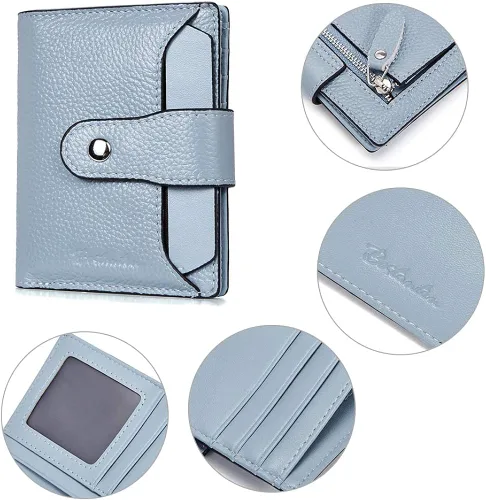 Vista 6 de BOSTANTEN Bolso de cuero genuino bolso de hombro suave diseñador superior manija monederos y mujeres cuero cartera RFID bloqueo pequeño cremallera