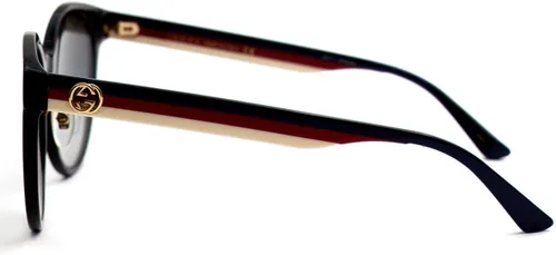 Vista 3 de GUCCI Sylvie Web - Gafas de sol redondas color azul Negro Gris Multicolor