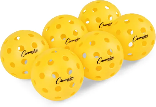 Vista 6 de Champion Sports Juego de bolas de pickleball moldeadas para exteriores Roto