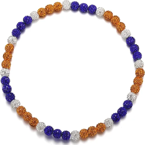 Vista 30 de Collar de Cadena de Béisbol con Perlas para Hombres, Regalos de Collar de Béisbol de la Colección Bling Ice para Niños, Collar de Accesorios