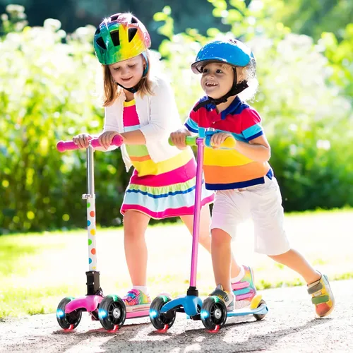 Vista 8 de Ruedas de repuesto para scooter, rueda de flash LED de 3.150 in, mini ruedas de patinaje para microscooter, luces traseras ABEC-7 de 3.150 in