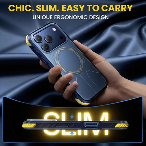 Vista 6 de Funda resistente 3 en 1 para iPhone 17 Pro Max con protector de pantalla y protector de lente de cámara, protección contra caídas de grado militar