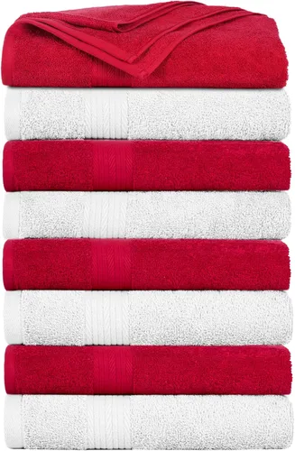 Vista 8 de Ample Decor Juego de 12 toallas de baño de 600 GSM, 100% algodón, 4 toallas de baño, 4 toallas de mano, 4 paños de lavado, absorbentes y suaves