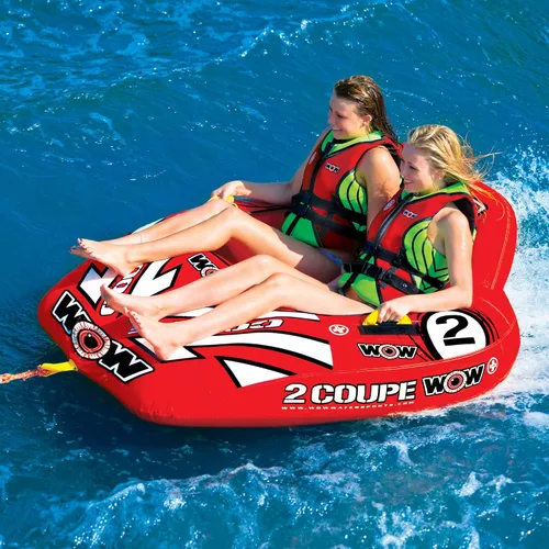 Vista 4 de WOW Sports World of Watersports Coupe Cockpit - Tubo inflable para bañera remolcable para 1 o 2 personas para canotaje, 15-1030 y bola de refuerzo