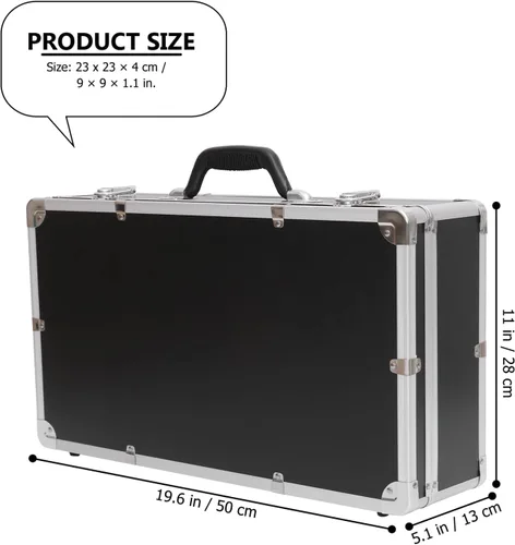 Vista 3 de Caja Caja de herramientas Contenedor de instrumentos Caja de almacenamiento multifunción Estuche de herramientas portátil Estuche de equipo Estuche