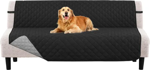 Vista 19 de PrinceDeco Funda de sofá para perros, lavable y reversible, apta para mascotas, resistente al agua, protector de muebles con correas elásticas