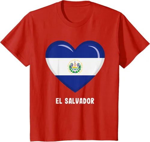 Vista 3 de Camiseta Bandera de El Salvador Camiseta salvadoreña