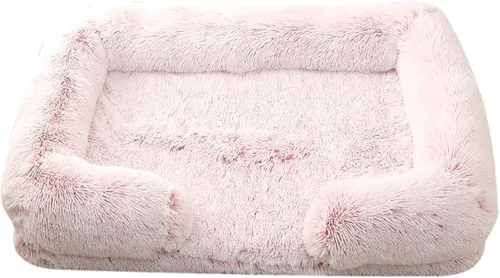 Vista 12 de Camas ortopédicas para perros de gran tamaño con forro impermeable y parte inferior antideslizante, cama rectangular lavable para perros y gatos