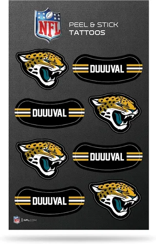 Vista 18 de Rico Industries NFL Footbal Peel & Stick Temporary Tattoos - Eye Black - Game Day Approved!