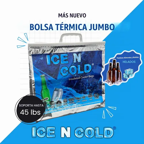 Vista 2 de ICE N COLD Bolsas de refrigeración aisladas para pícnic/compras (paquete de dos) para comestibles, camping, senderismo, playa, viajes, ligero