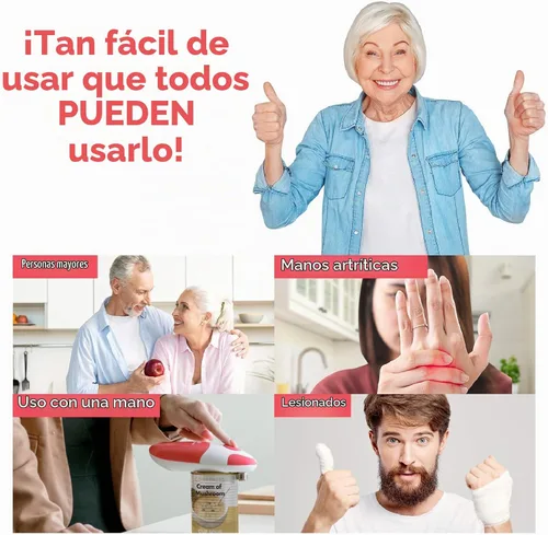 Vista 6 de Kitchen Mama Abrelatas Eléctrico Automático: Abre Tus Latas con Una Simple Pulsación de Botón - Automático, Manos Libres, Borde Liso, Funciona