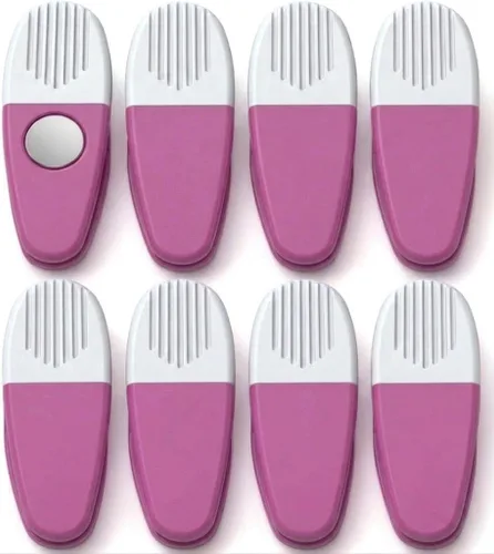 Vista 9 de Clips de plástico grueso con imán de neodimio - 3-1/4" de longitud - Durable versátil multiusos (transparente)