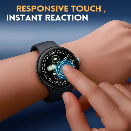 Vista 5 de Misxi 6 unidades de protector de pantalla transparente para Google Pixel Watch 4/3/2/1 41mm, TPU suave sin burbujas, autorreparable, instalación