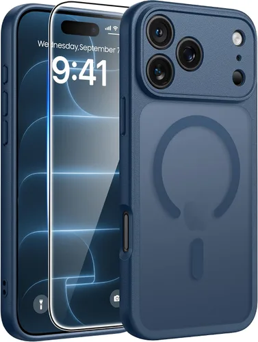 Vista 178 de FNTCASE - Funda para iPhone 16 Pro: magnética, mate, translúcida, de grado militar, protectora contra caídas, resistente, fina, duradera y a prueba