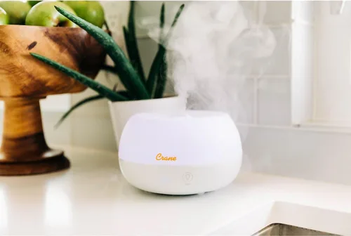 Vista 8 de Crane Humidificador ultrasónico portátil de viaje y difusor de aroma, niebla fría de 0.2 galones, no requiere filtro, bandeja de aceite esencial