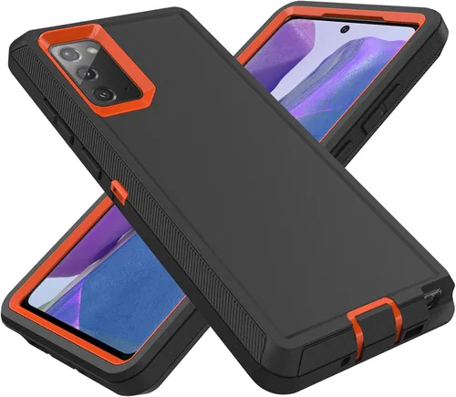 Vista 11 de Funda para Samsung Galaxy Note 20 (no para Note 20 Ultra), resistente funda protectora a prueba de polvo, a prueba de golpes, protección contra Negro