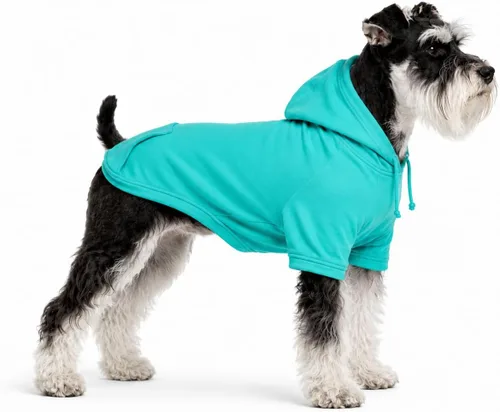 Vista 39 de Lovelonglong Sudadera básica con capucha para perros, 100% algodón, se adapta a perros pequeños, medianos y grandes, color negro, XS
