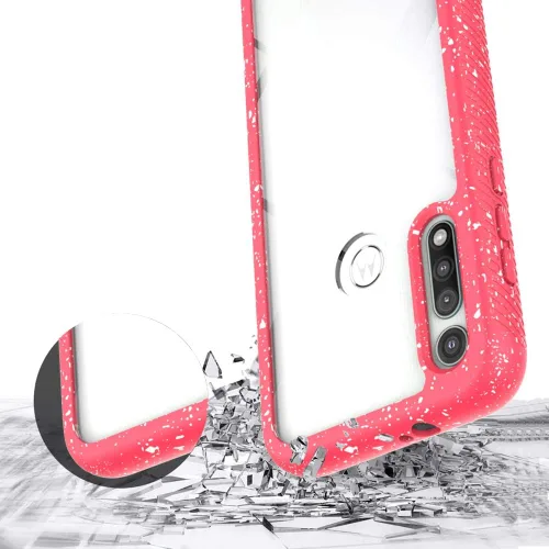 Vista 8 de Funda para Moto G Fast de cuerpo completo a prueba de golpes, con protector de pantalla integrado para niñas y mujeres, funda protectora brillante