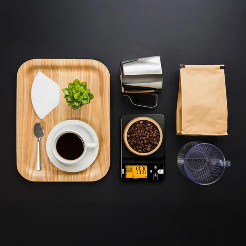 Vista 8 de Polit Báscula de café Brewly con temporizador: escala de café expreso y vertido de precisión de triple rango de 0.00 oz/0.02 oz/0.04 oz, alimentado