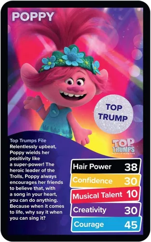 Vista 2 de Top Trumps Juego de cartas Trolls 2 - Juegos familiares para niños y adultos - Juegos de aprendizaje - Juegos de cartas para niños 2 y más