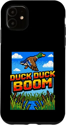 Vista 8 de Funny Duck Hunting Pixel Art Retro Gamer 8-Bit Arcade Boom Caso para iPhone 16
