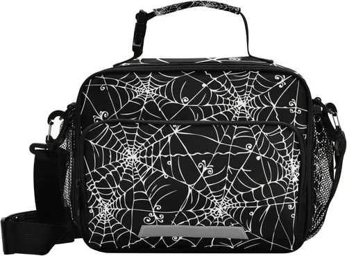 Vista 12 de Bolsa de almuerzo de béisbol aislada, color negro, enfriador, contenedor de alimentos para adultos, hombres y mujeres