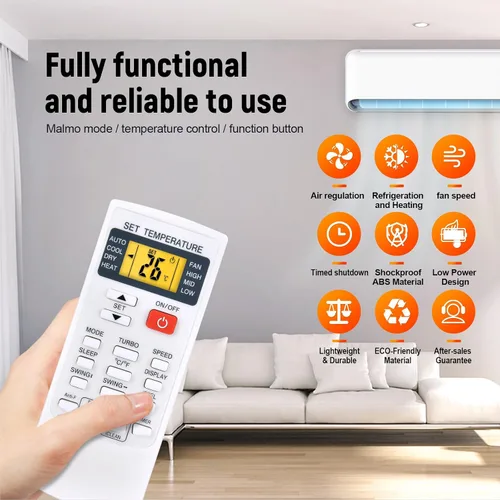 Vista 5 de Nuevo control remoto de CA de repuesto para COSTWAY, Della, YITAHOME, Albott, GLACER, JustSmart, RELAX4LIFE, SIMOE, DORTALA, PETSITE Mini Split Aire