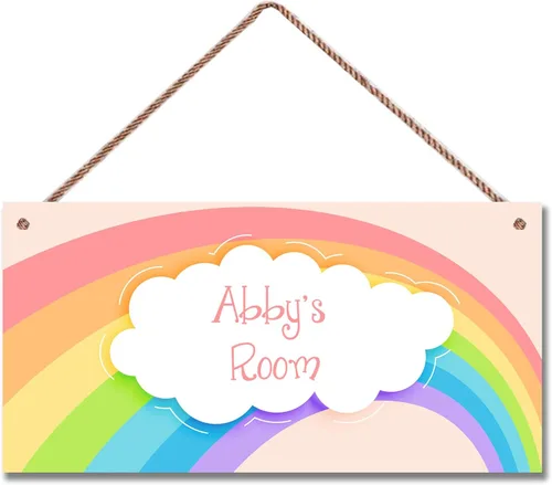 Vista 8 de Letrero personalizado, letrero mágico de unicornio, unicornio arcoíris para habitación de niños, decoración de pared con nombre personalizado