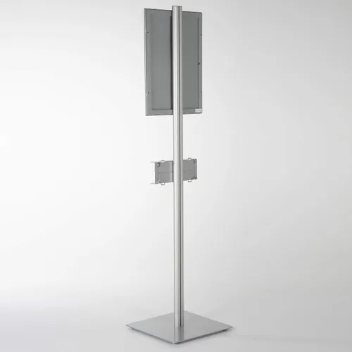 Vista 6 de M&T Displays Soporte universal de suelo para caja de productos sanitarios, máscara facial, guante desechable, tejido facial, hospital, con carga