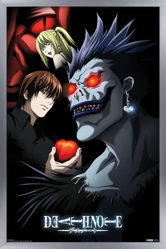 Vista 10 de Trends International Death Note - Póster de pared de grupo, 14.725 x 22.375 pulgadas, versión enmarcada de madera de granero