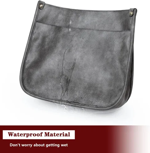 Vista 7 de HKCLUF Bolso cruzado para mujer, 2 piezas de cuero Hobo bolso con 2 correas ajustables de leopardo para guitarra