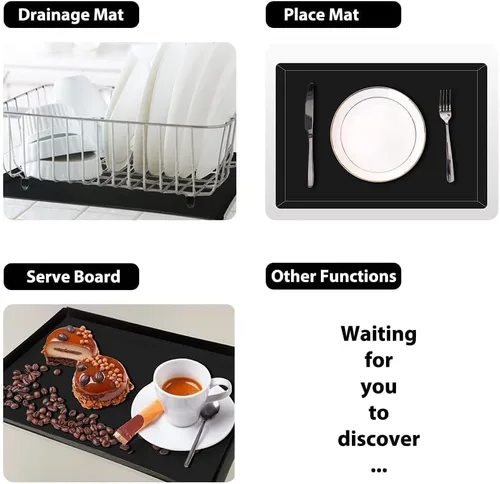 Vista 7 de WK Juego de 3 tapetes/tablas de cortar de plástico flexibles con labio, tabla de cortar plegable para cocina, tablas de cortar negras para carne