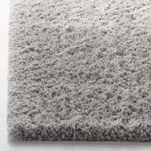 Vista 4 de SAFAVIEH Fontana Shag Collection Alfombra de Área - 8' Cuadrada, Gris, Diseño Sólido, No Desprende Pelusa y Fácil Cuidado, 2 pulgadas de Grosor