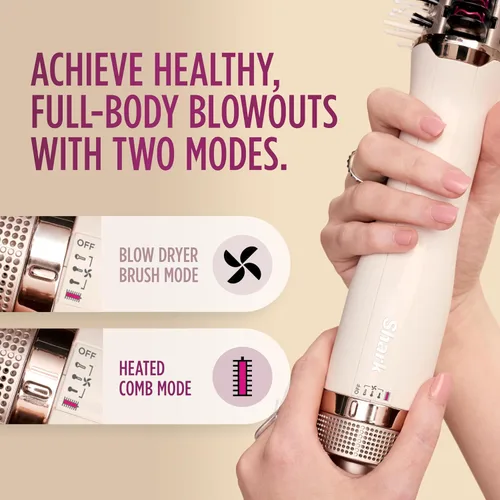 Vista 4 de Shark HT212 SmoothStyle - Peine térmico + cepillo secador con bolsa de almacenamiento resistente al calor, modo dual, para todo tipo de cabello, seda