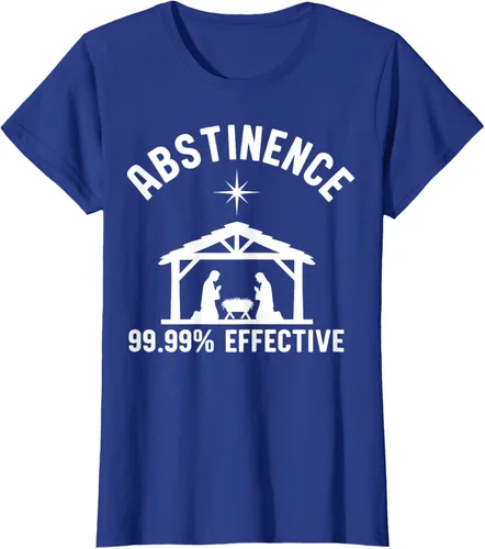 Vista 43 de Abstinence 99.99 Percent Effective Nativity Christmas Joke T-Shirt