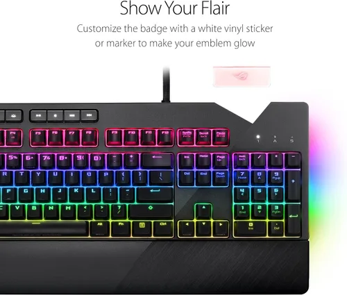 Vista 2 de ASUS ROG Strix Flare Call of Duty Black Ops 4 Edition Mechanical Gaming Keyboard Certified Refurbished