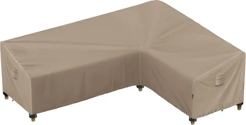 Vista 9 de iBirdie Funda para Muebles de Patio Exterior que se Ajusta a Sofás Seccionales en Forma de L de 100" x 130", 99" x 128", 98" x 126", Impermeable