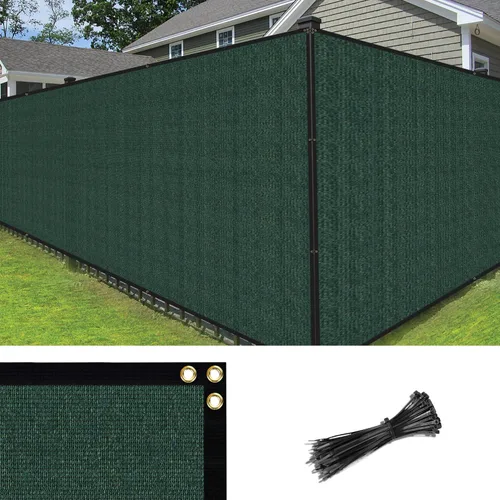 Vista 8 de COARBOR Pantalla de Privacidad para Cerca de 4' x 12', Malla de Protección contra Viento Resistente, Cubierta de Red de Sombra para Pared Exterior