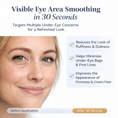 Vista 3 de 30S - Crema de ojos y crema facial reafirmante instantánea, suaviza las arrugas, reduce las bolsas de ojos hinchadas y líneas finas, suero facial
