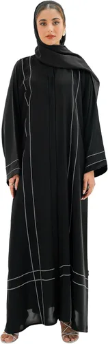 Vista 21 de Abaya elegante y moderna para mujer, ligera, fluida, suave y perfecta para cualquier ocasión