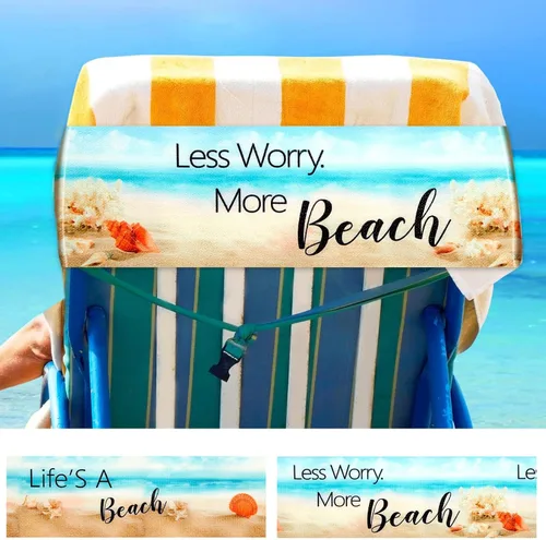 Vista 33 de Boao 4 paquetes de bandas de toalla para silla de playa, esenciales para piscina y crucero, elásticas y resistentes al viento, clips para toallas