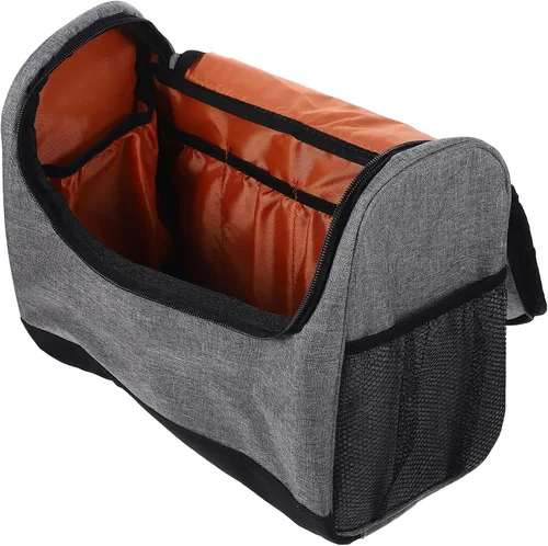 Vista 5 de SOLUSTRE Bolsa de viaje para barman con compartimento acolchado, bolsa de herramientas de barra duradera, bolsa de hombro con asa para el hogar