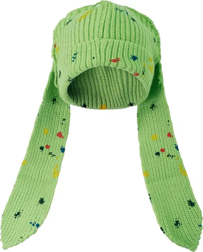 Vista 18 de Gorro de punto con orejas largas de conejo, gorro divertido de invierno, gorro cálido de punto de conejo de ganchillo para exteriores