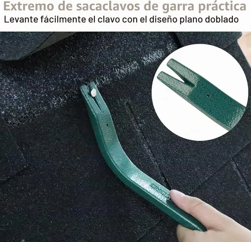Vista 5 de Tejas de techo, herramienta de remoción de tejas, herramientas para techos, instalador de clavos para tejas, extractor de clavos de tejas, barra